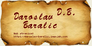 Daroslav Baralić vizit kartica